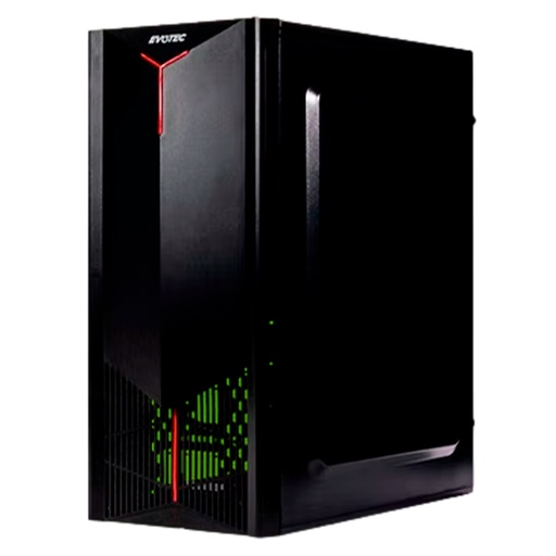 [CAB29403] Gabinete Evotec Kyoto EV-1025, Mini-Tower, ATX/Micro-ATX/Mini-ITX, USB 2.0, con Fuente de 500W, sin Ventiladores Instalados, Negro