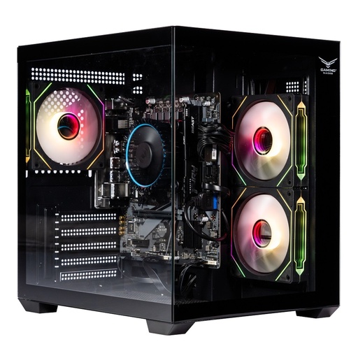 [CAB29408] Gabinete Gamer Naceb NA-0636N Mini-Pecera M-ATX Ventana 3x Ventiladores ARGB