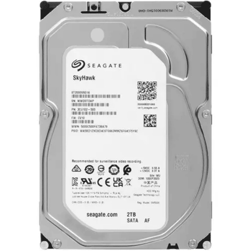 [SNR89018] Disco Duro Para Videovigilancia Seagate SkyHawk 3.5" 2 TB SATA III 6 Gbit/s 5900RPM 256MB Caché 