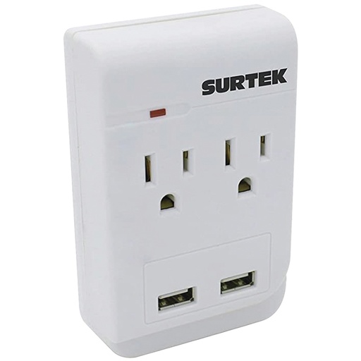[TOO2470] Multicontacto Surtek SYS-136205 2 Entradas de corriente 2 Entradas USB ABS
