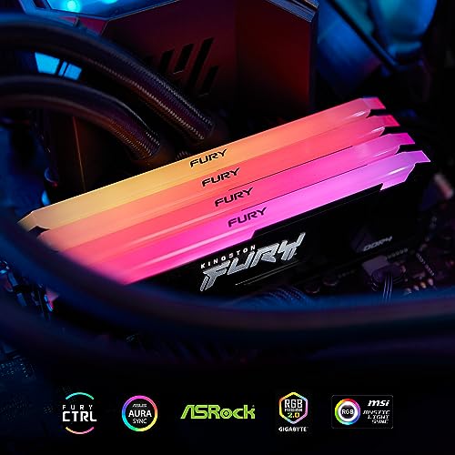 [SNR89027] Memoria ram kingston dimm ddr4 16gb 3200mt s fury beast black xmp rgb cl16 288pin 1.35v c