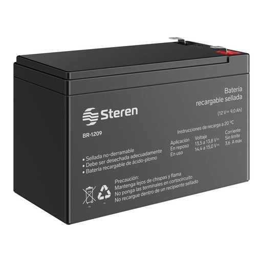 [POW55161] Bateria Recargable Sellada Steren De Acido-Plomo 12 VCC 9AH
