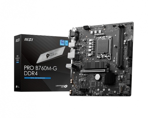[MOB70801] Tarjeta madre msi pro b760m-g ddr4 socket 1700 2*ddr4 4800 hdmi dp vga 2*m.2 micro atx