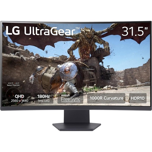 [MNS39215] Monitor LG UltraGear 31.5" QHD VA Display Curvo 180Hz 1ms GtG AMD FreeSync