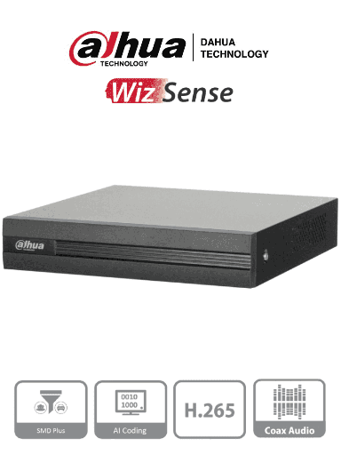 [SEC2355] DVR Pentahíbrido Dahua XVR1B08-I 8 Canales BNC Y 2 Adicionales IP Con Codificación AI Hasta 6MP 1 Puerto SATA Para Disco Duro