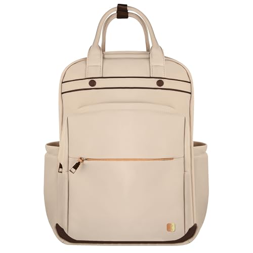 [OFF70759] Mochila bolsa de mujer color taupe, espacio para laptop kokette perfect choice