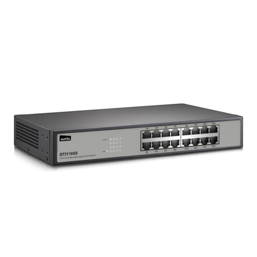[NET303395] Switch Netis ST3116GS 16 Puertos Gigabit Ethernet 10/100/1000 32 Gbit/s 2000 Entradas No Administrado 