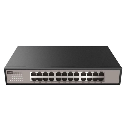 [NET303396] Switch Netis Gigabit Ethernet ST3124GS 24 Puertos 10/100/1000Mbps 16.000 Entradas No Administrable 