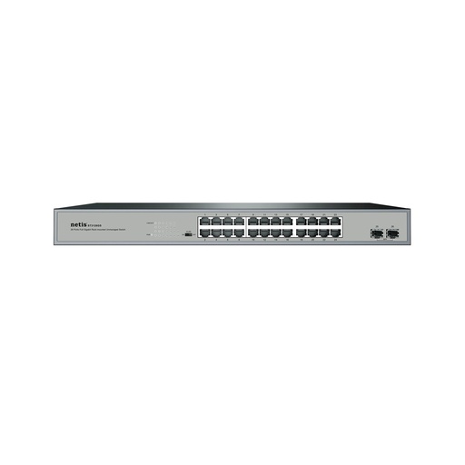 [NET303397] Switch NETIS ST3126GS 26 Puertos Gigabit Ethernet Switch + 2 Puertos SFP Gigabit Montable en Rack No Administrable 