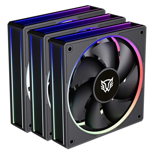 [COO100697] Kit 3 Ventiladores Balam Rush EOLOX BORA EXB85 Azender Series 120mm 600-1800 RPM ARGB 16 LED 4 Pin PWM