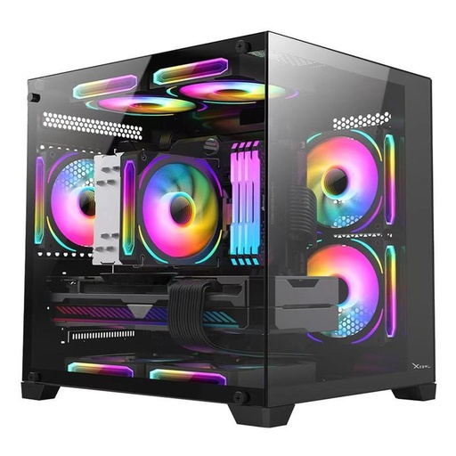 [CAB29423] Gabinete Xzeal Cubo Cxi2 Soporta M-atx/itx Cristal Templado 3x Ventiladores ARGB