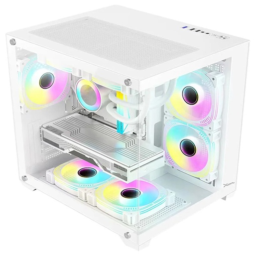 [CAB29424] Gabinete Xzeal Cubo Cxi2 Soporta M-atx/itx Cristal Templado 3x Venitladores ARGB