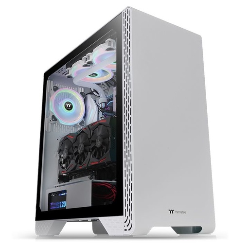 [CAB27239] Gabinete thermaltake s300 blanco media torre mini itx, micro atx, atx cristal templado - gamer