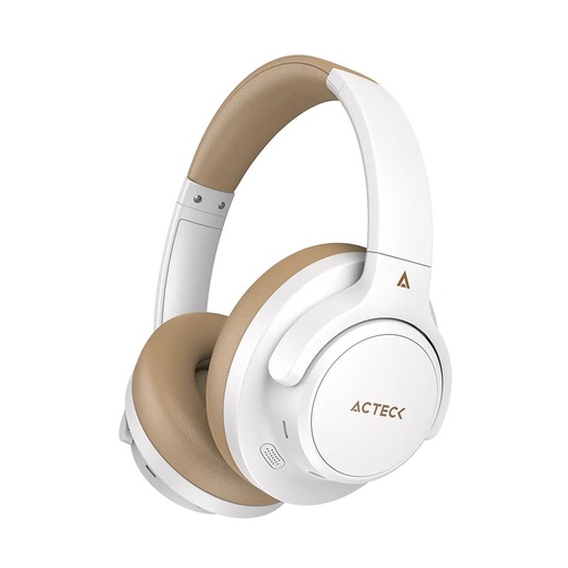 [AUD74503] Audífonos inalámbricos bluetooth hype epic hp750 acteck elite series cancelación de ruido activo  hibrido - color blanco. ac-940863