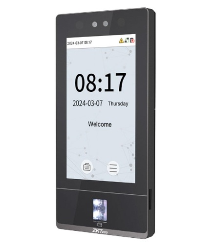 [SEC106945] ZKTeco Control de Acceso y Asistencia Biométrico SenseFace 7A, 50.000 Usuarios, 10.000 Huellas, 50.000 Tarjetas, 10.000 Rostros, USB/RS-485/RJ-45