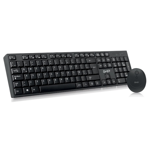 [KNM180365] Teclado mouse combo inalambrico gt5000 ghia color negro