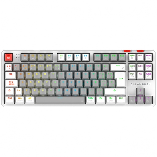 [ACC20122317] Teclado Mecánico Gamer Balam Rush Level Pro GK990 LED RGB TKL Outemu Red Inalámbrico RF Inalámbrico/Bluetooth Español