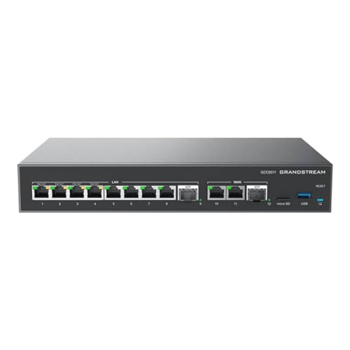 [NET303473] Dispositivo 4 en 1 gcc6011 grandstream conmutador ip/ngfw firewall/ruteador vpn/10 puertos gigabit/4 poeaf/at/2 puertos sfp/3 wan fijos/hasta 1t m2 ssd externo/administrable cloud gdms