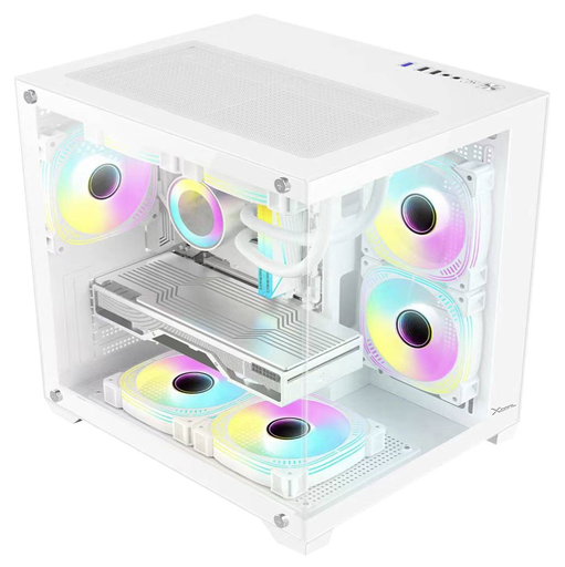 [ACC20122337] Gabinete Cooler Master MasterBox 600, Mid Tower, ATX/EATX/Micro-ATX/Mini-ITX, sin Fuente, 4 Ventiladores ARGB Instalados, Blanco