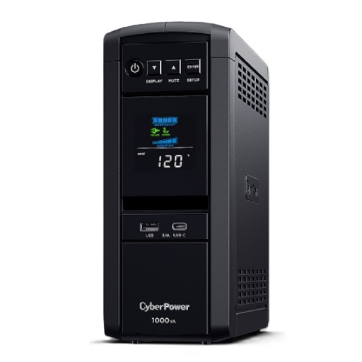 [SEC107080] No Break CyberPower CP1000PFCLCD Línea Interactiva 600W 1000VA Entrada 88V-144V Salida 120V 5 Salidas