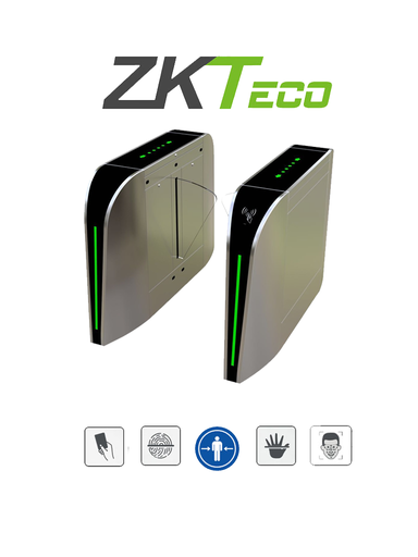 [SEC2386] Zkteco fbl300 - barrera peatonal retraible / bidireccional / acero sus304 / aleta de acrílico / 110v / 35 personas x min / carri
