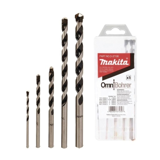 [TOO2557] Juego de 5 Brocas Makita D37100 Brocas Para Concreto 