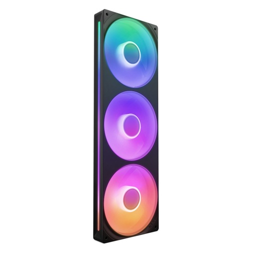 [COO100734] NZXT F360 RGB Core - Marco de 360 mm con 3 ventiladores de 120 mm y 8 led RGB cada uno. Control de velocidad e iluminación, alta presión estática y flujo de aire, rodamiento fluido, color negro