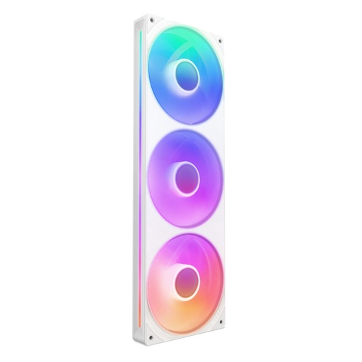 [COO100735] NZXT F360 RGB Core - Marco de 14.17 pulgadas con 3 ventiladores de 4.72 pulgadas y 8 luces LED RGB en cada ventilador; con control de velocidad e iluminación, alta presión estática y flujo de aire,