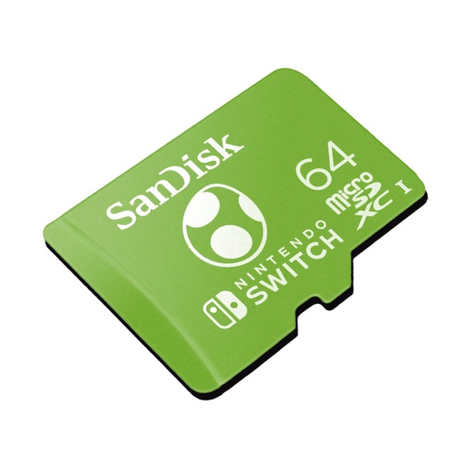 [SNR139249] SanDisk Tarjeta microSDXC de 64 GB con Licencia para Nintendo-Switch, Edición Yoshi - SDSQXAO-064G-GN6ZN