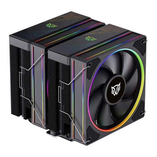 [COO100757] Ventiladore Balam Rush Heliux Pro HEX70 Doble Disipador  ARGB TDP 270W AMD e Intel Hidrodinámico 6 Pipas 2 Ventiladores Conector PWM y ARGB Ruido 37.1 dB