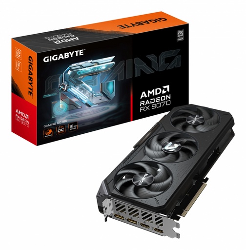 [VID70958] Tarjeta de Video Gigabyte AMD Radeon RX 9070 GAMING OC, 16GB 256-bit GDDR6, PCI Express 5.0