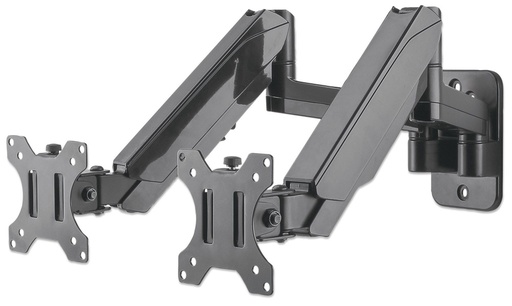[MNS35457] Soporte De Pared Manhattan 461627 Para 2 Monitores 17"-32" Hasta 8Kg Con Pistón A Gas