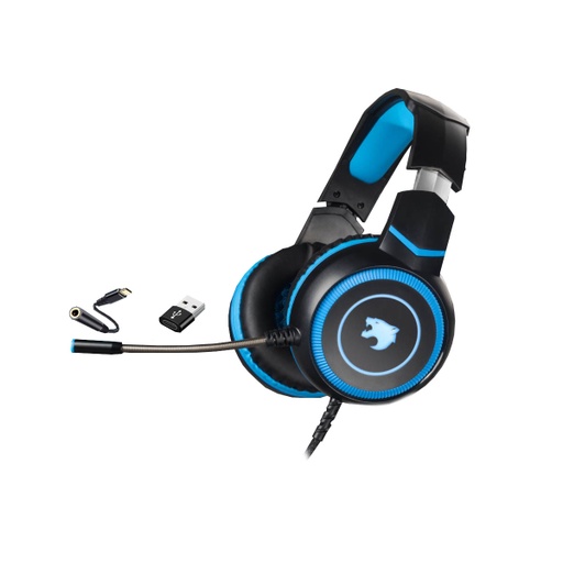 [AUD70033] Audífonos Gamer Necnon NBHG-KIMER Control V RGB Conector 3.5mm Azul
