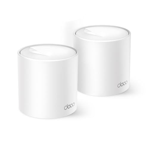 [NET303856] Kit 2 routers inalámbricos mesh interior para hogar / doble banda wi-fi 6 ax3000 mbps / 3 puerto gigabit wan/lan / 2 antenas internas / administración mediante la app deco (ios, android) / protección homeshield