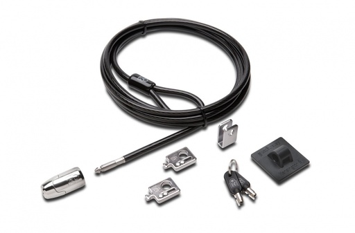 [COM31159] Cable de bloqueo kensington para computadora de escritorio - 2.44m cable - negro - acero al carbono k64424ww -