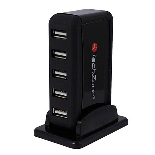[ACC698235] Hub 7 puertos usb 2.0 con cargador a c marca techzone