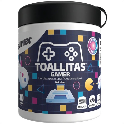 [ACC20122519] Toallas humedas gamer, 30 piezas, para pantalla y gabinete