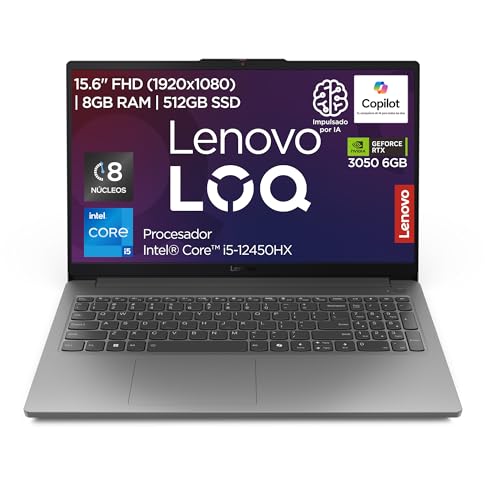 [COM79934] Laptop lenovo loq 15iax9e 15.6 1920x1080 fullhd core i5-12450hx nvidiageforce rtx3050 8gbram 512gbssd windows 11h esp