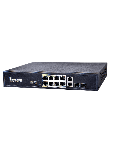 [NET1820] Vivotek aw-fgt-100d-120 -  switch poe 8 puertos fe/ no administrable// 2 puertos ge combo rj45/sfp / 120w totales/ 30w por puert