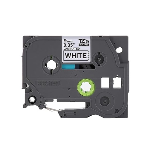 [PRI41990] Cinta Laminada Brother Estandar Texto Negro Sobre Cinta Blanca 9mmx8m 