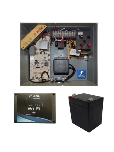 [POW51662] Yonusa packey12000127p - paquete de energizador de 12,000v para un cerco eléctrico de hasta 3500 mts lineales/ incluye modulo wi