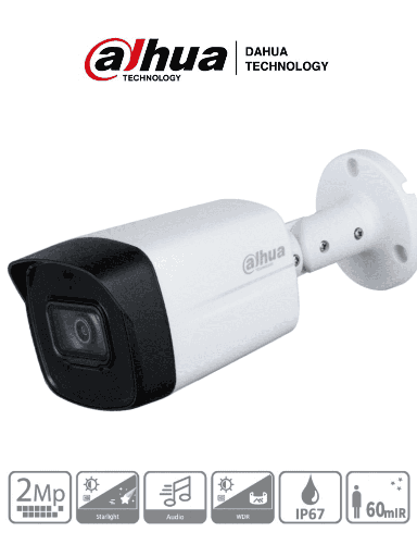 [SEC2481] Dahua hac-hfw1231tlm-i6 - camara bullet de 2 megapixeles/ super adapt/ lente de 2.8 mm/ 107 grados de apertura/ ir de 60 mts/ wd