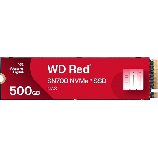 [SNR139368] Western Digital 500 GB WD Red SN700 NVMe Unidad Interna de Estado sólido SSD para Dispositivos NAS - Gen3 PCIe, M.2 2280, hasta 3,430 MB/s - WDS500G1R0C