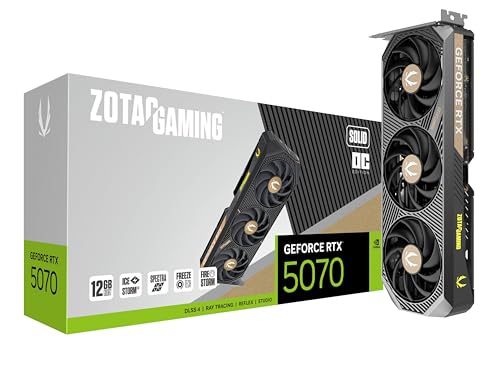 [ACC20122599] Tarjeta de video zotac gaming solid oc geforce rtx5070 oc 12gb rgb triple fan gddr7 192-bit pcie 5.0 x16 1xhdmi 3xdp