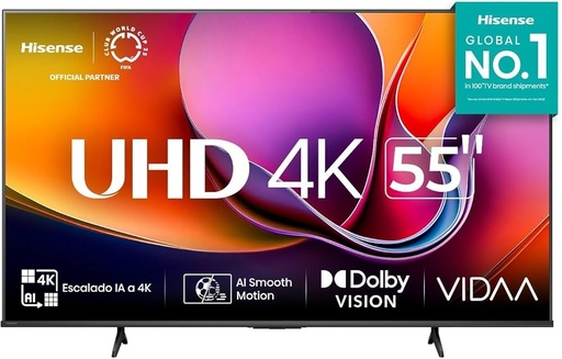 [MNS39420] Television led hisense 55 55a65nv smart vidaa tv, uhd 4k, dolby vision, hdr10, dts virtual x