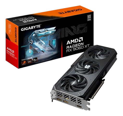 [ACC20122646] Tarjeta de video gigabyte gaming radeon rx9060 xt oc 8gb triple fan gddr6 128 bit pcie 5.0 1xhdmi 2xdp