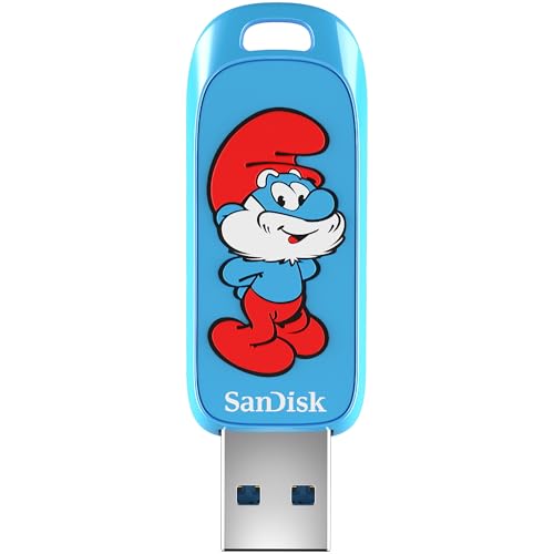 [SNR139414] Memoria sandisk 128gb usb 3.2 smurfs papa pitufo lectura 130mb