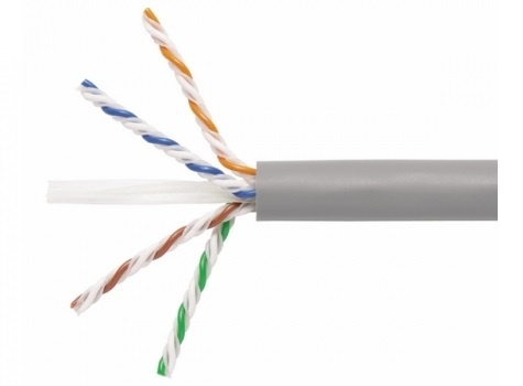 [SEC2532] Bobina de cable utp de 305 m. de cobre, netkey, gris claro, categoría 6 (24 awg), 1000mbps,  riser (cmr), de 4 pares