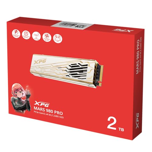 [SNR139427] Unidad de estado sólido xpg mars 980 pro 2tb pcie gen5 x4 m.2 2280 - velocidad lectura/escritura secuencial de hasta 14