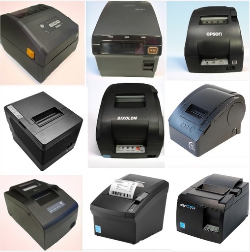 [KIT001] Lote de 12 impresoras para punto de venta, varias marcas